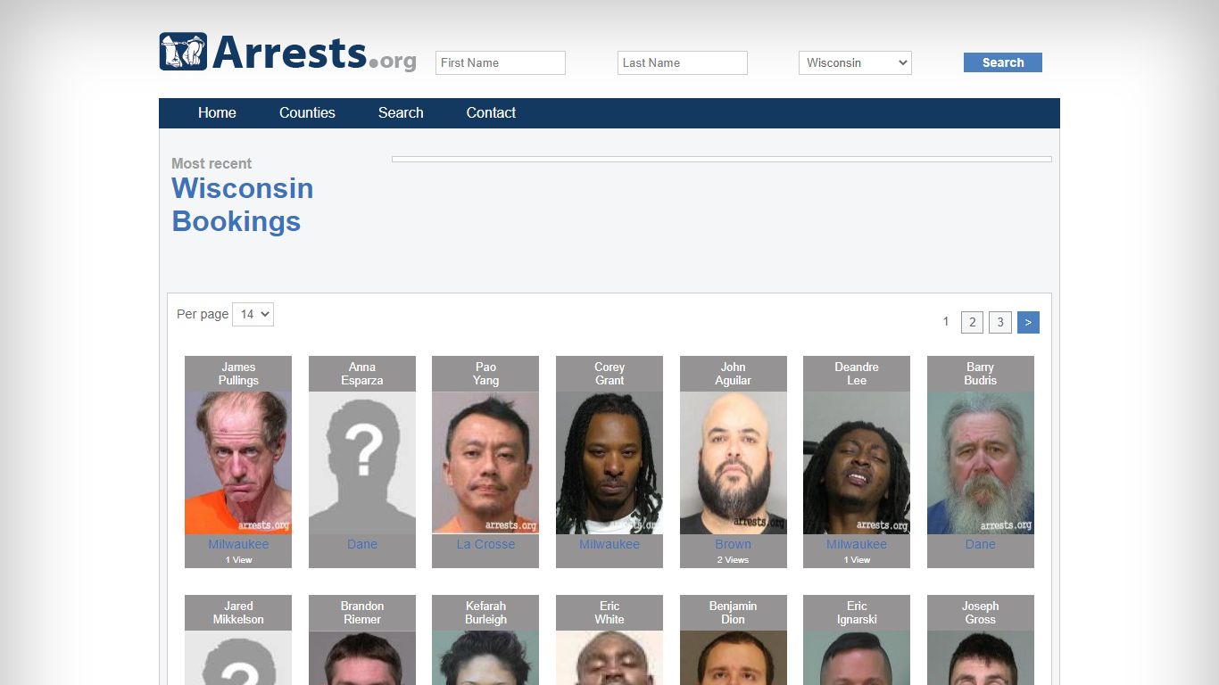 Wisconsin Arrests and Inmate Search